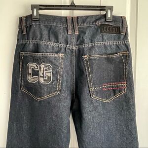 Coogi Australia Dark Blue Denim Jeans Size 36x34 Logo Embroidery